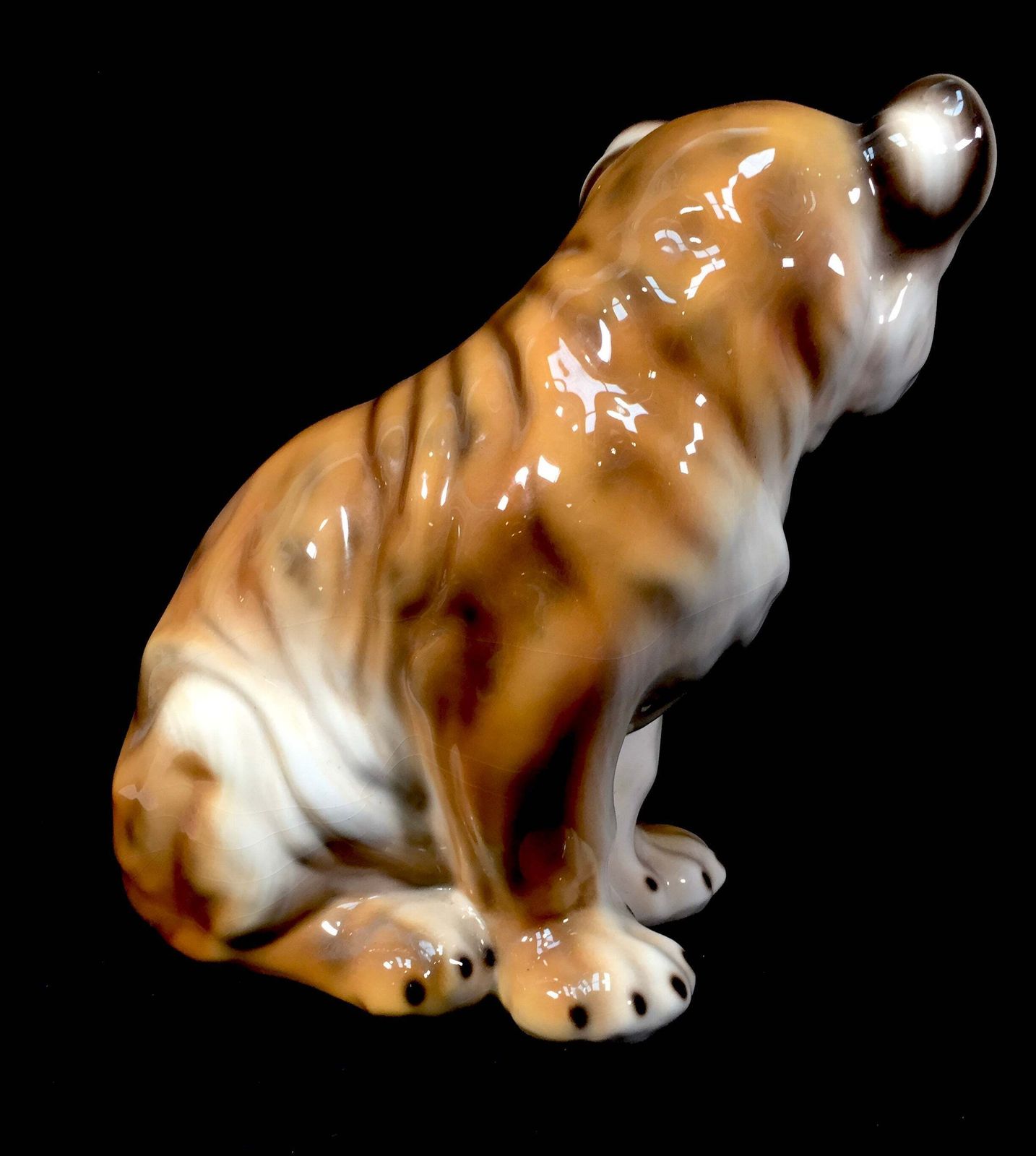 Vintage 1970s Italian Made Large Ceramic Tiger Cub Statue Sculpture / Animal photo vintage