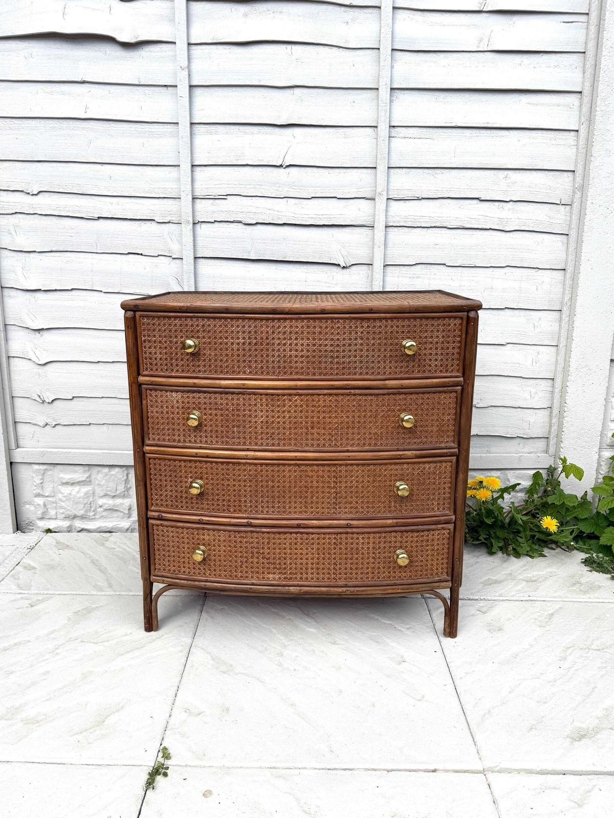 Rattan Chest Of Drawers | Vintage Boho Bedroom Decor