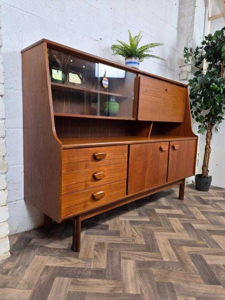 Vintage Mid Century Portwood Teak Sideboard Highboard Scandi Danish Retro Mcm photo furniture