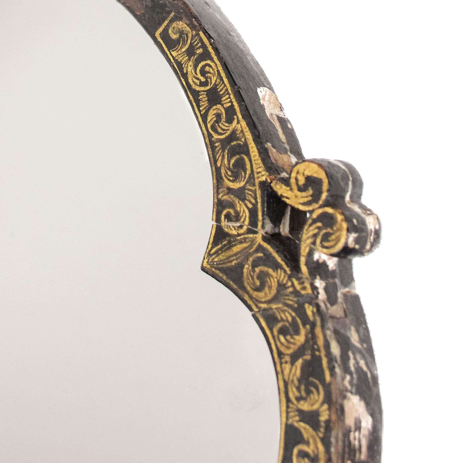 Antique Dressing Table Mirror In Ebonised Chinoiserie | Dressing Table Mirror | Antique Mirrors | Chinoiserie Furniture (M 6490) photo vinterior