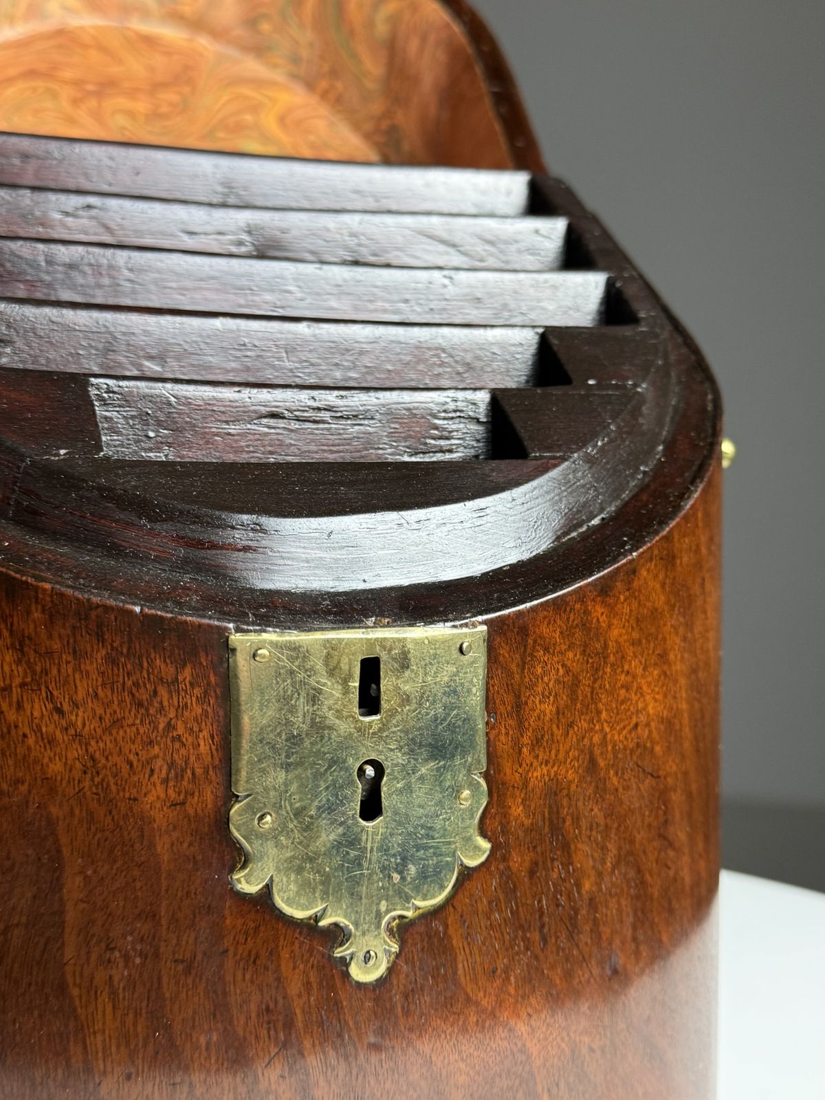 English Letter Holder Mahogany photo for sale