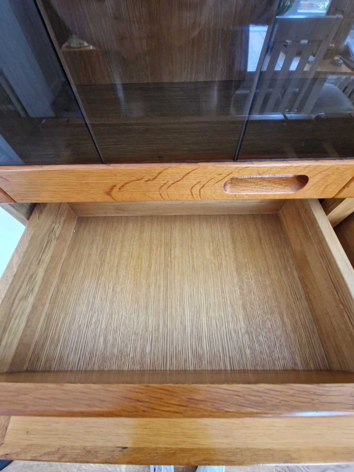 photo furniture 1970s Danish Vantinge Mobelindustri Oak Display Cabinet | Vintage Glass Fronted