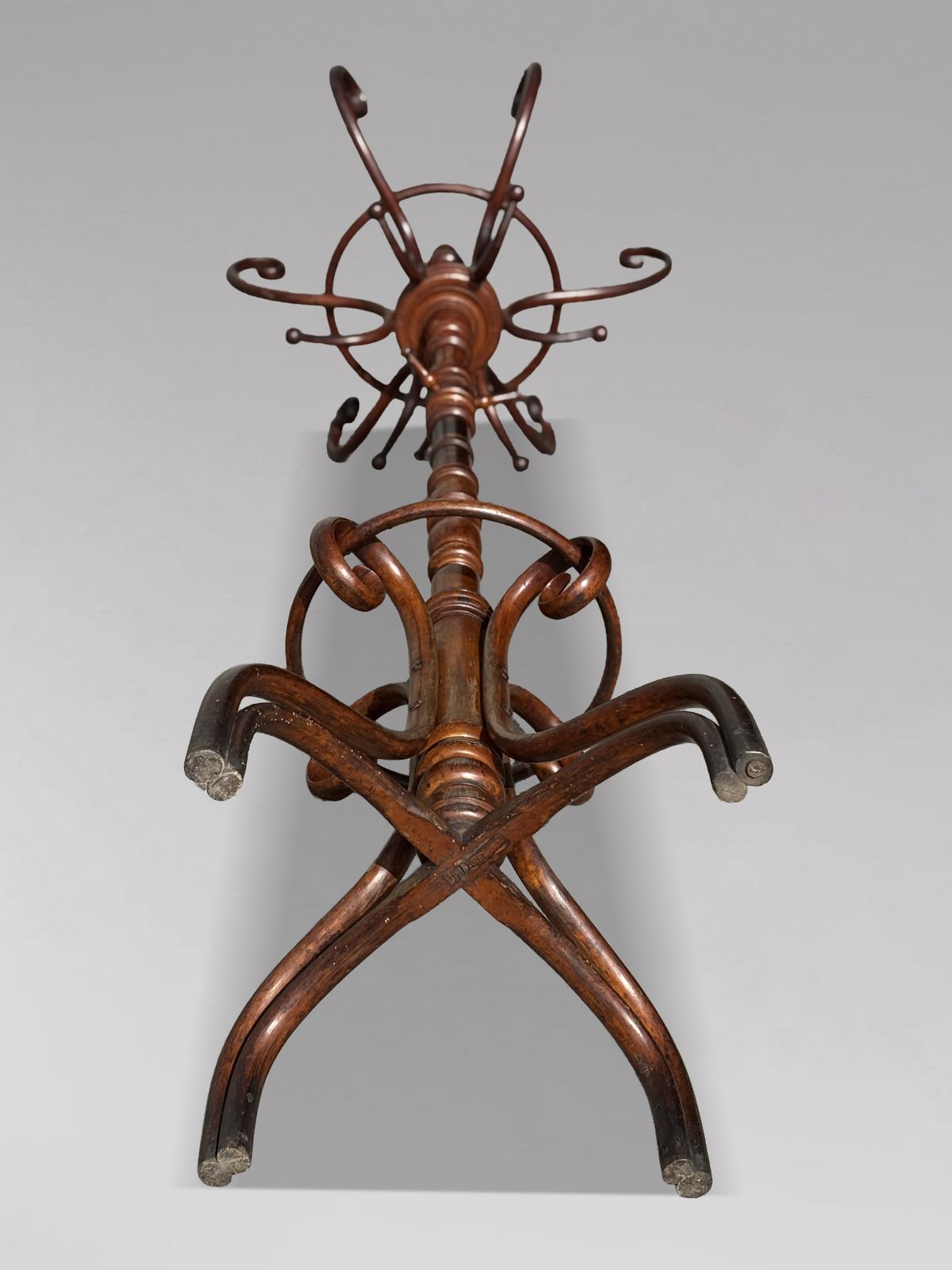 19th Century Bentwood Coat & Hat Stand Labelled Fischel photo buy