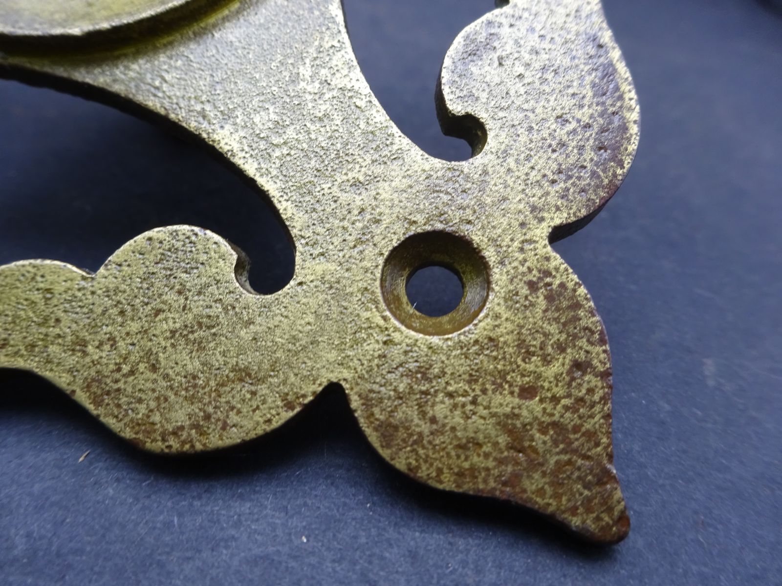 photo for sale Reclaimed Antique Brass Quatrefoil Door Bell