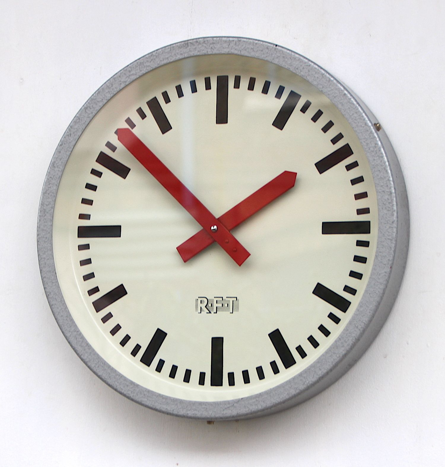 Dated 1969 East German Vintage Factory Wall Clock. Fully Guaranteed. London Timepiece photo furniture