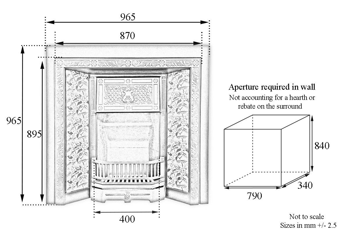 Fireplace Grate Antique Victorian 19th Century Black Cast Iron 1897 1901 photo for sale