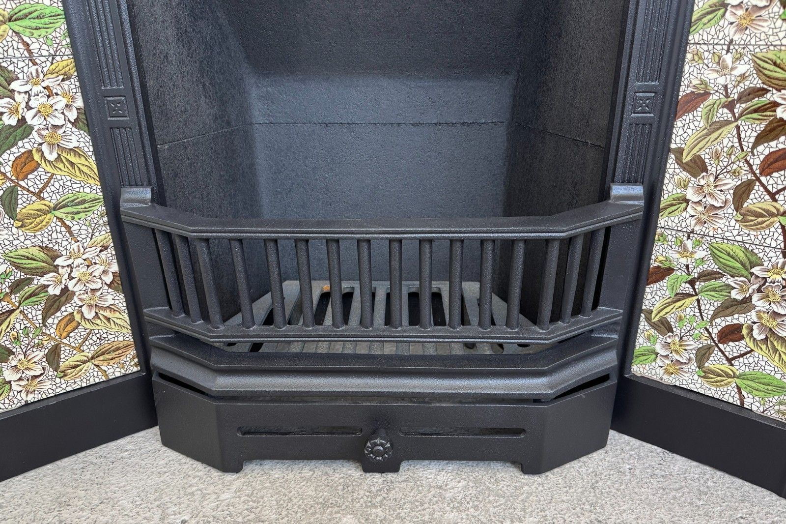 photo furniture Fireplace Grate Antique Victorian 19th Century Black Cast Iron 1897 1901