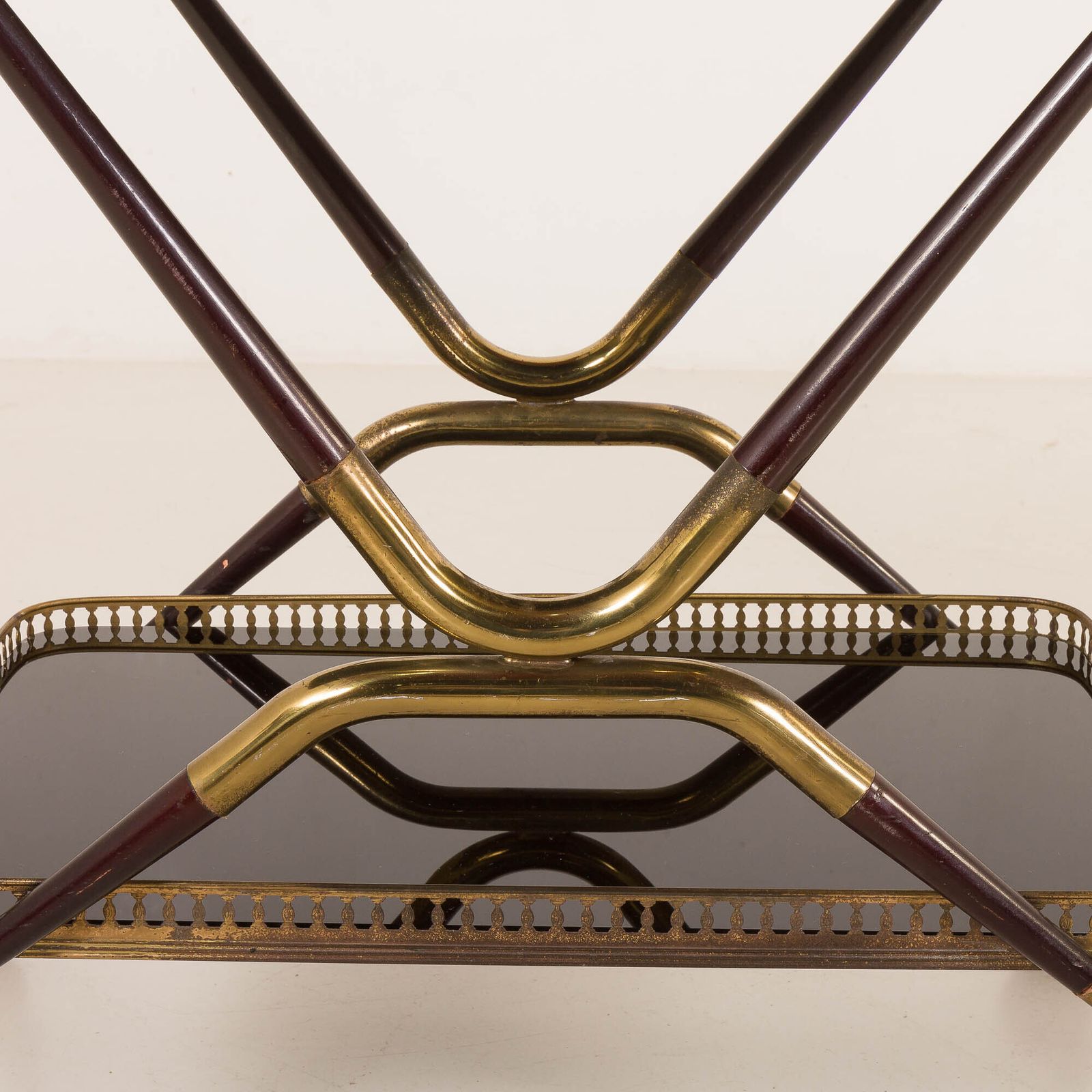 photo furniture Italian Mid Century Brass Bar Cart, Serving Trolley, 1960s