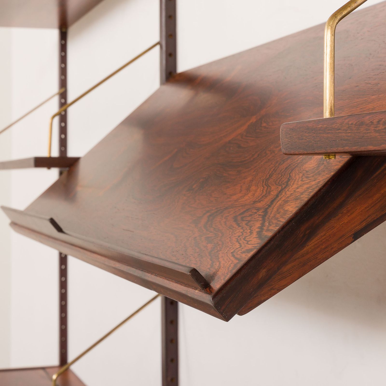 photo vintage Hansen And Guldborg Rosewood Wall Unit With A Desk, Denmark 1960s