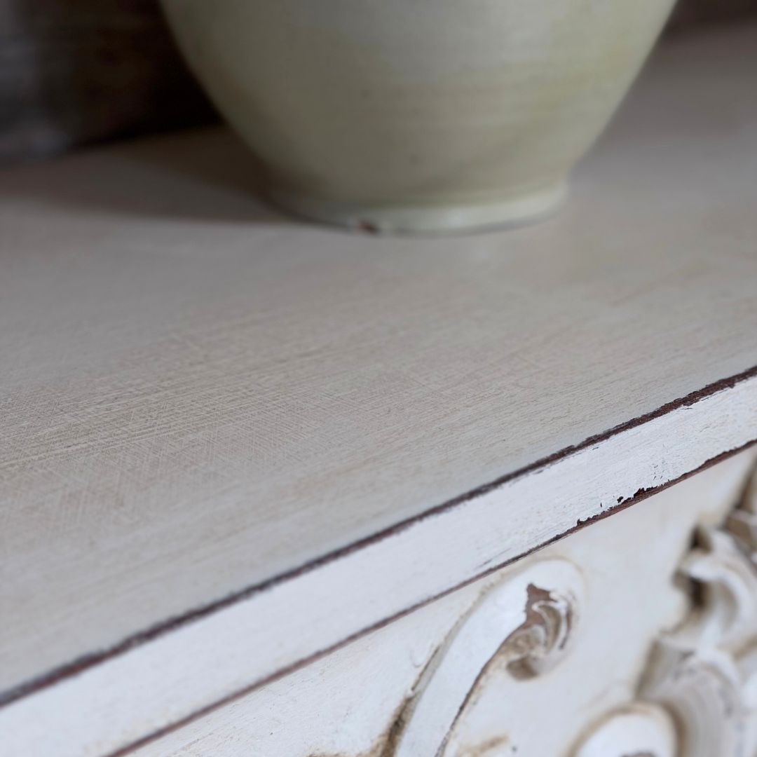 French Style Console | Reclaimed Armoire Wood & Antique Moulding photo 820.0