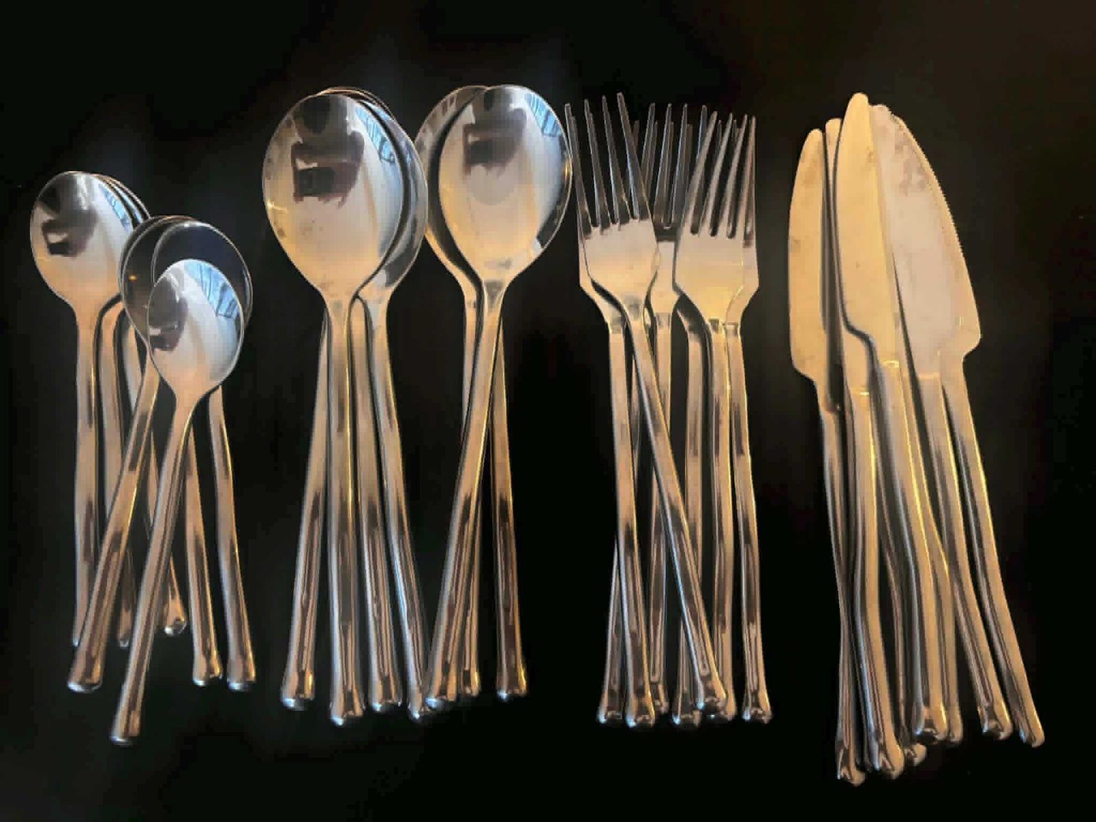 French Twisted Flatware Set For 7, Brutalist Medieval Style photo buy