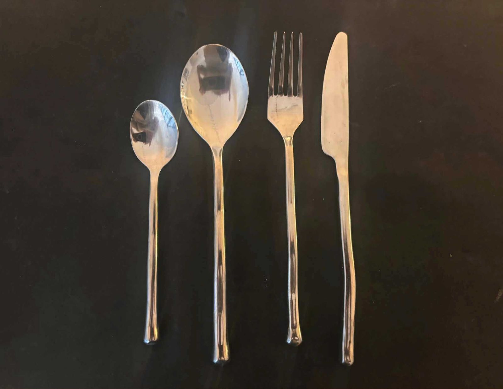 photo furniture French Twisted Flatware Set For 7, Brutalist Medieval Style