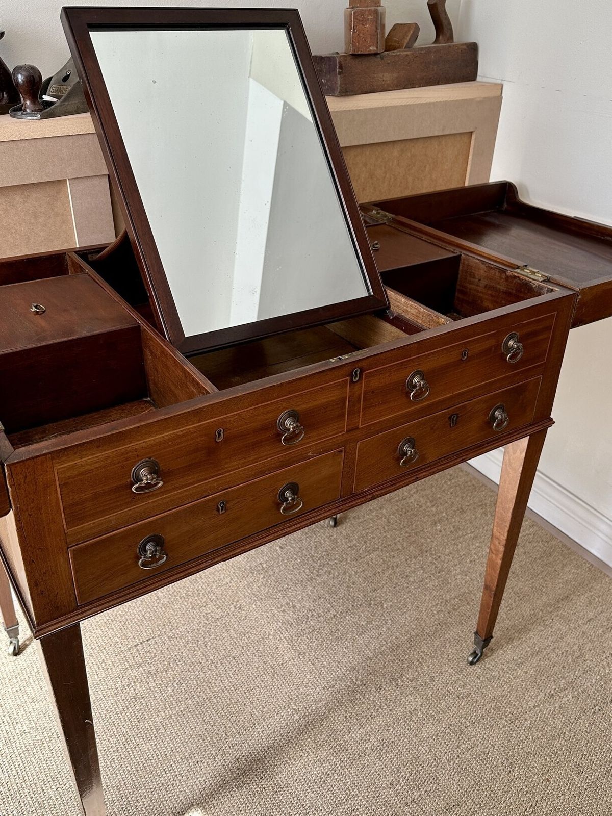 Late Georgian Mahogany Gentleman’s Dressing Table photo furniture