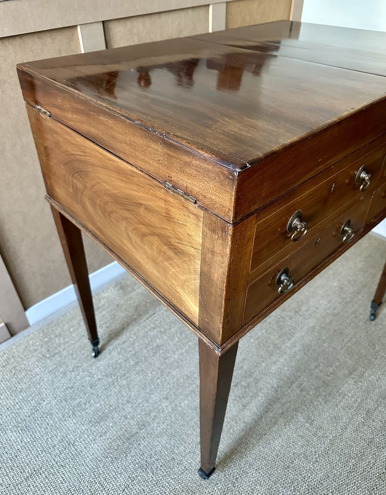 photo for sale Late Georgian Mahogany Gentleman’s Dressing Table