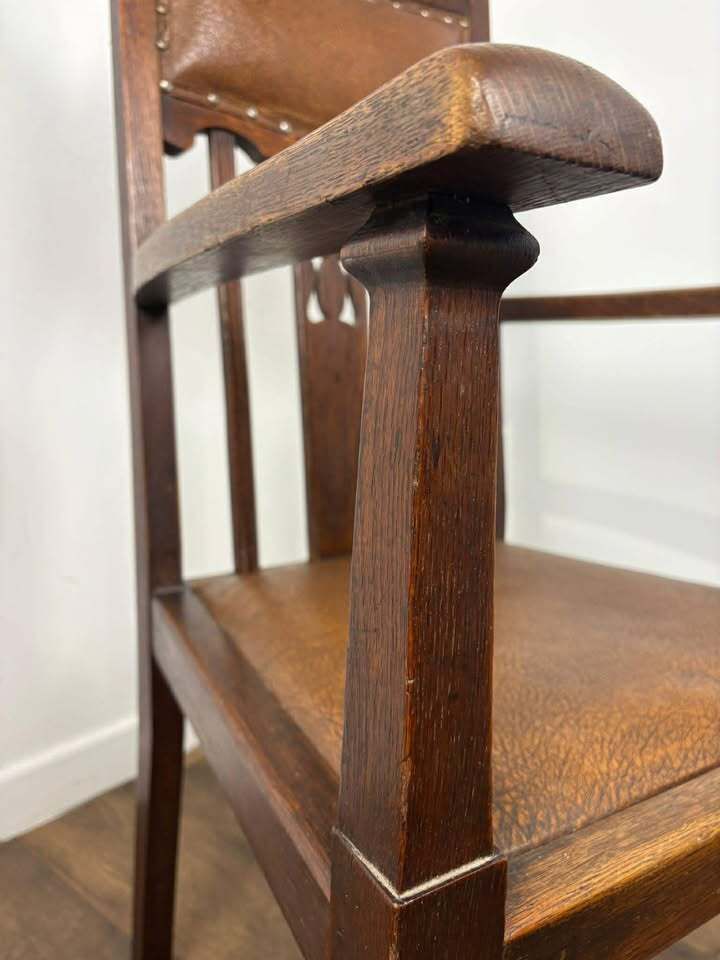 photo for sale Art Nouveau Oak  Armchair, 1900s