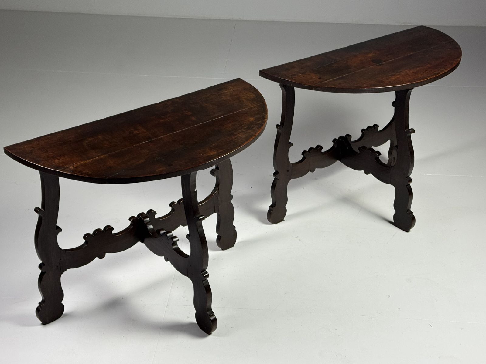 Set Of 2 Italian Demi Lune Tables photo buy