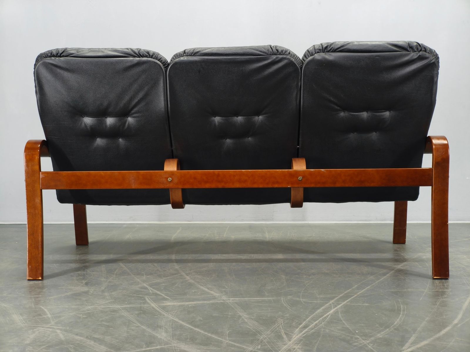 photo for sale Scandinavian Leather Sofa In The Style Of Alvar Aalto, 1970s
