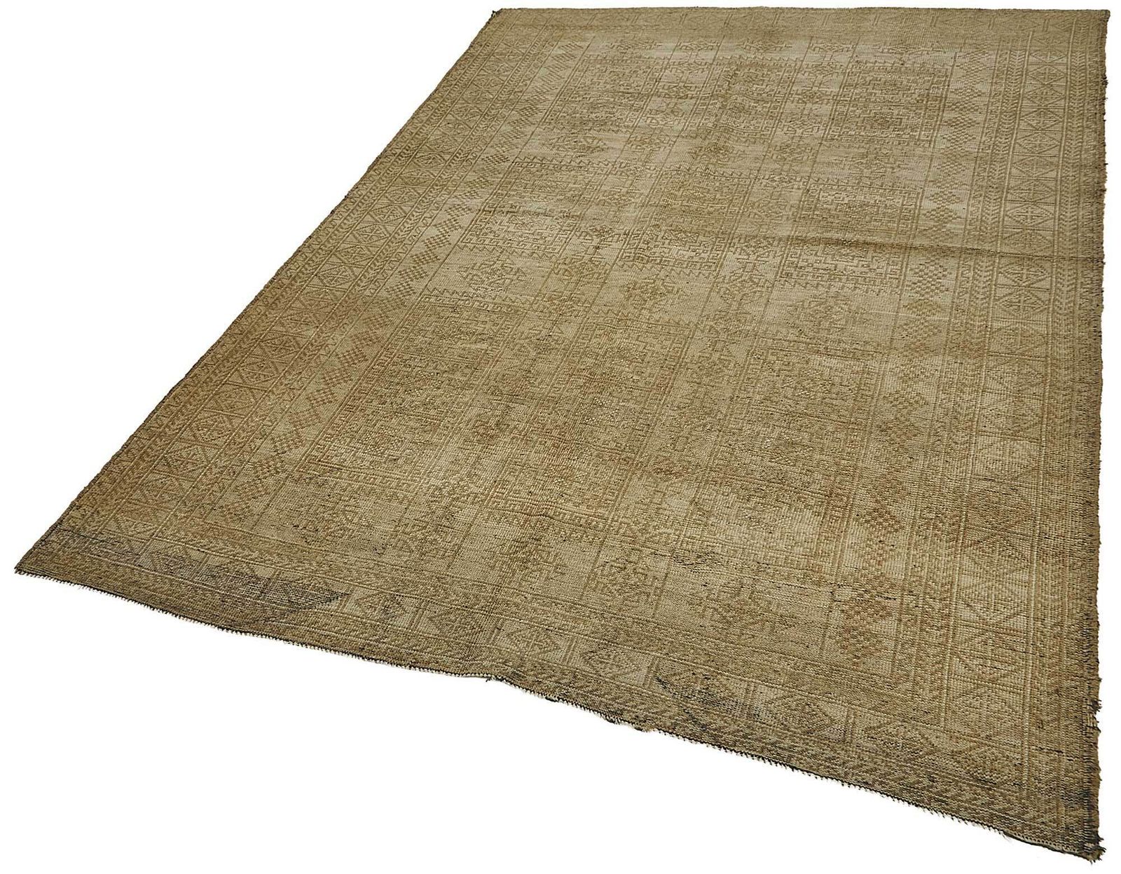 Tapis afghan Kunduz d'époque, beige, 170 x 250 cm - 50138 photo for sale