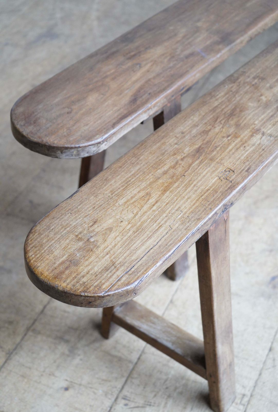 Pair Of French Fruitwood Benches photo buy