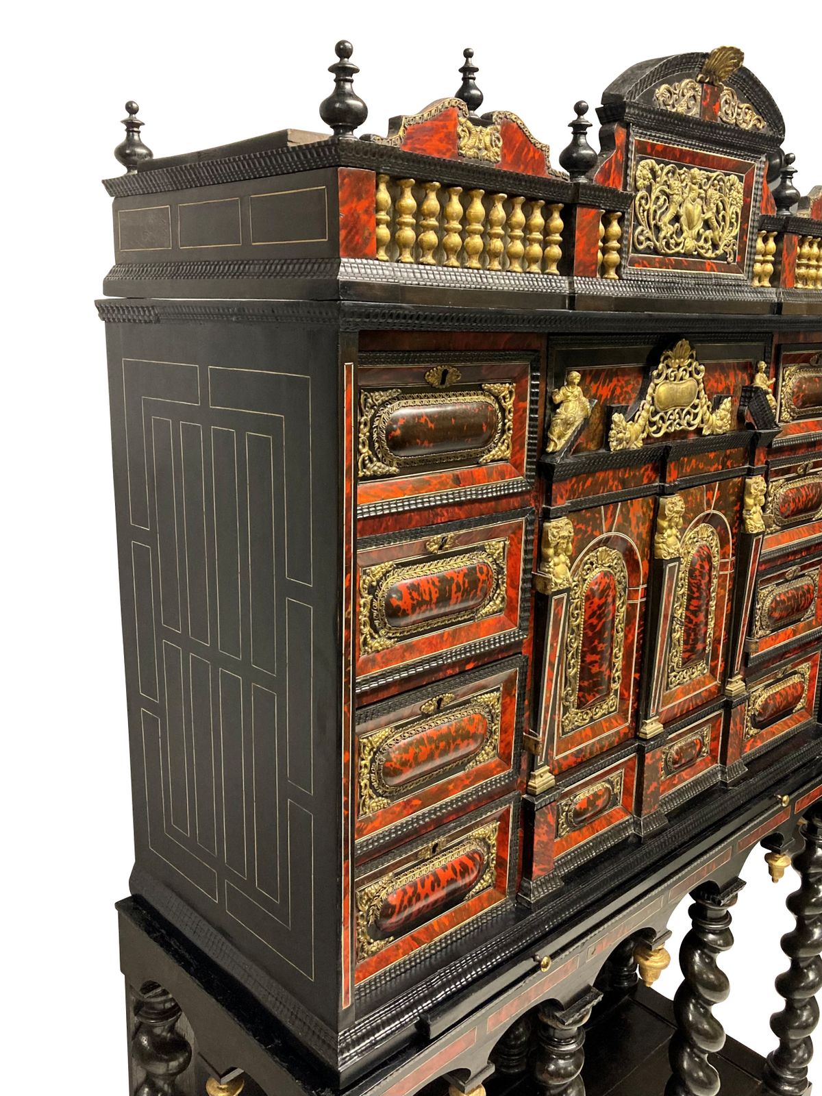 A Fine Late XVII Century Flemish Tortoiseshell Architectural Cabinet On Stand photo 41300.0