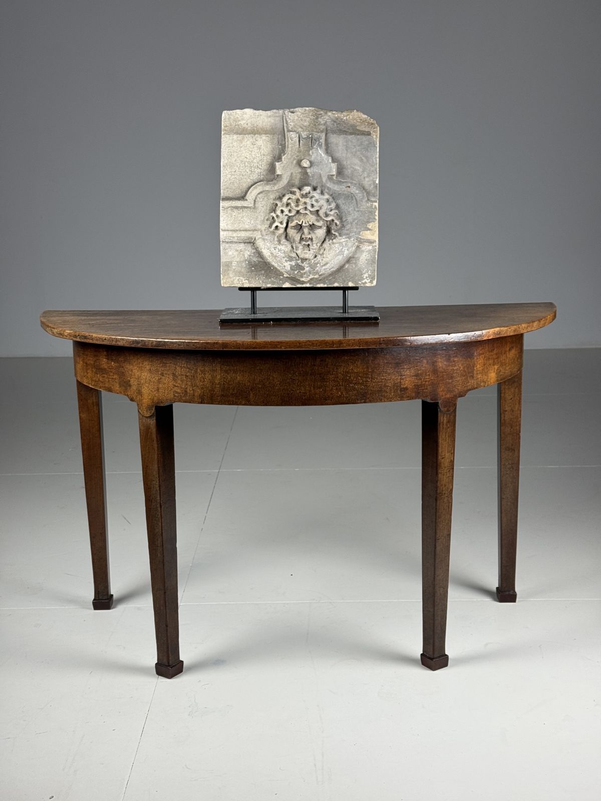 Set Of 2 English Half Moon Tables, 19th Century photo for sale