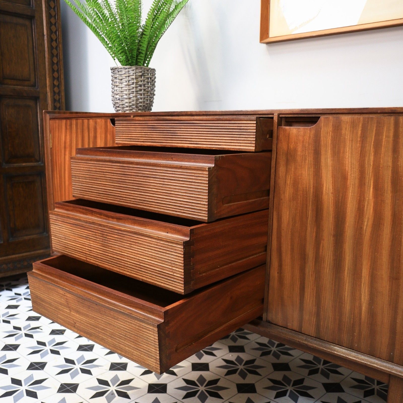 photo vinterior Richard Hornby For Fyne Ladye Afromosia Teak Sideboard Retro Mid Century