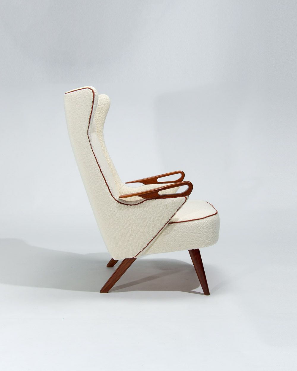 Chresten Findahl Brodersen High Back Lounge Chair Danish Teak 1950s photo furniture