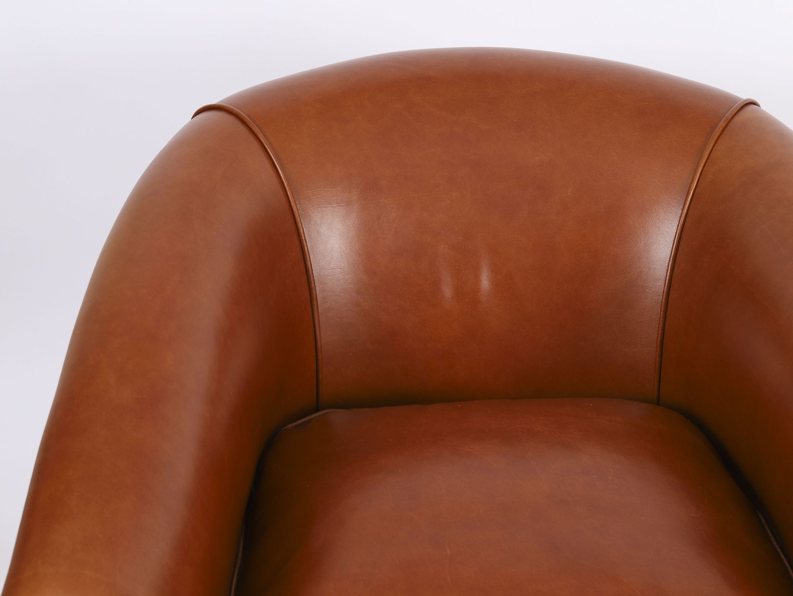 3600.0 Bespoke Pair English Handmade Amsterdam Leather Arm Chairs Malt photo