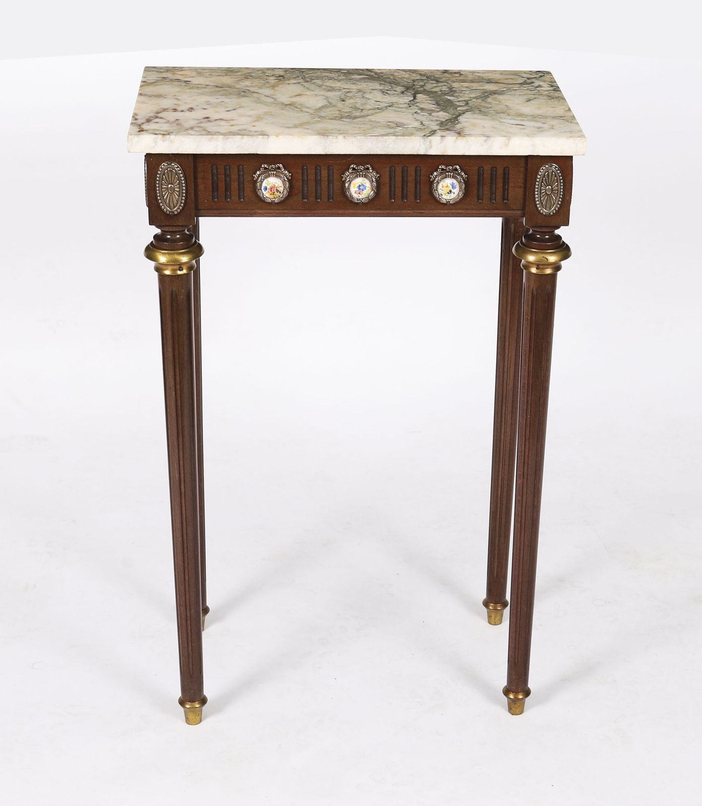 Antique Peite Console Sevres Plaques Marble Top 20th Century photo furniture