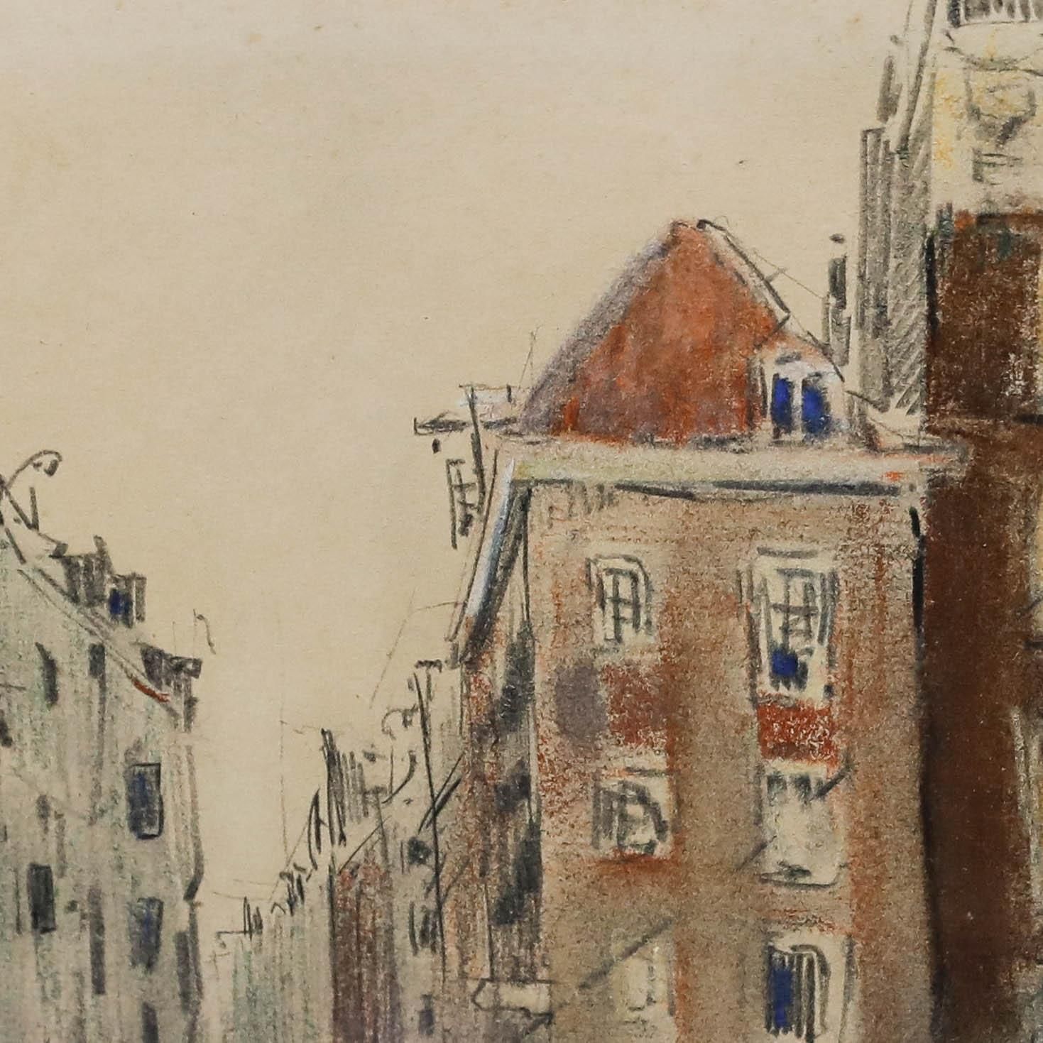 Sam Van Beek (1878 1957) Mixed Media, View Towards The Guldehandsteeg photo buy
