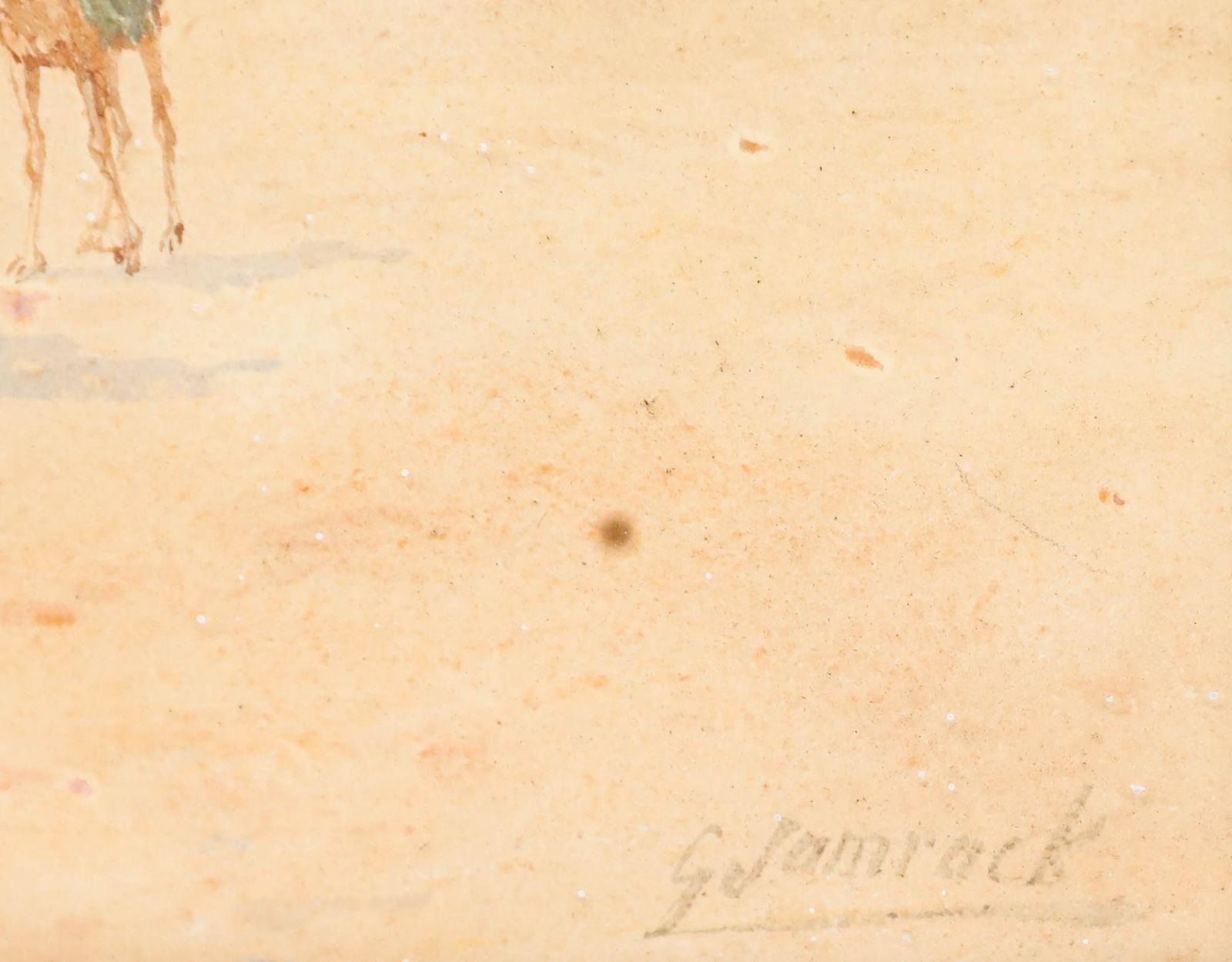 G. Jamrack Framed Early 20th Century Watercolour, Desert Journey photo buy