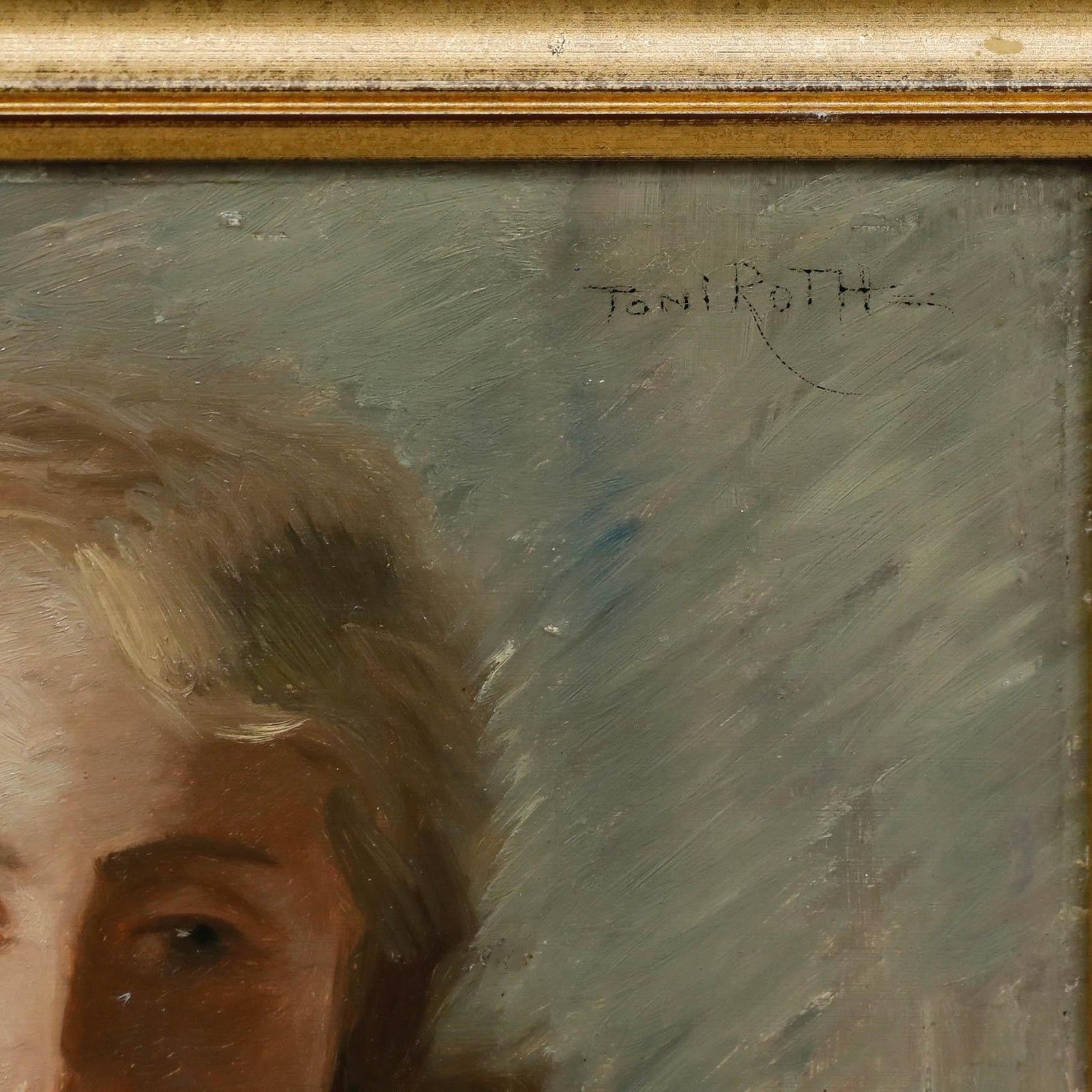 Toni Roth (1899 1971) Framed Mid 20th Century Oil, Portrait Of Maria Grimm photo vinterior