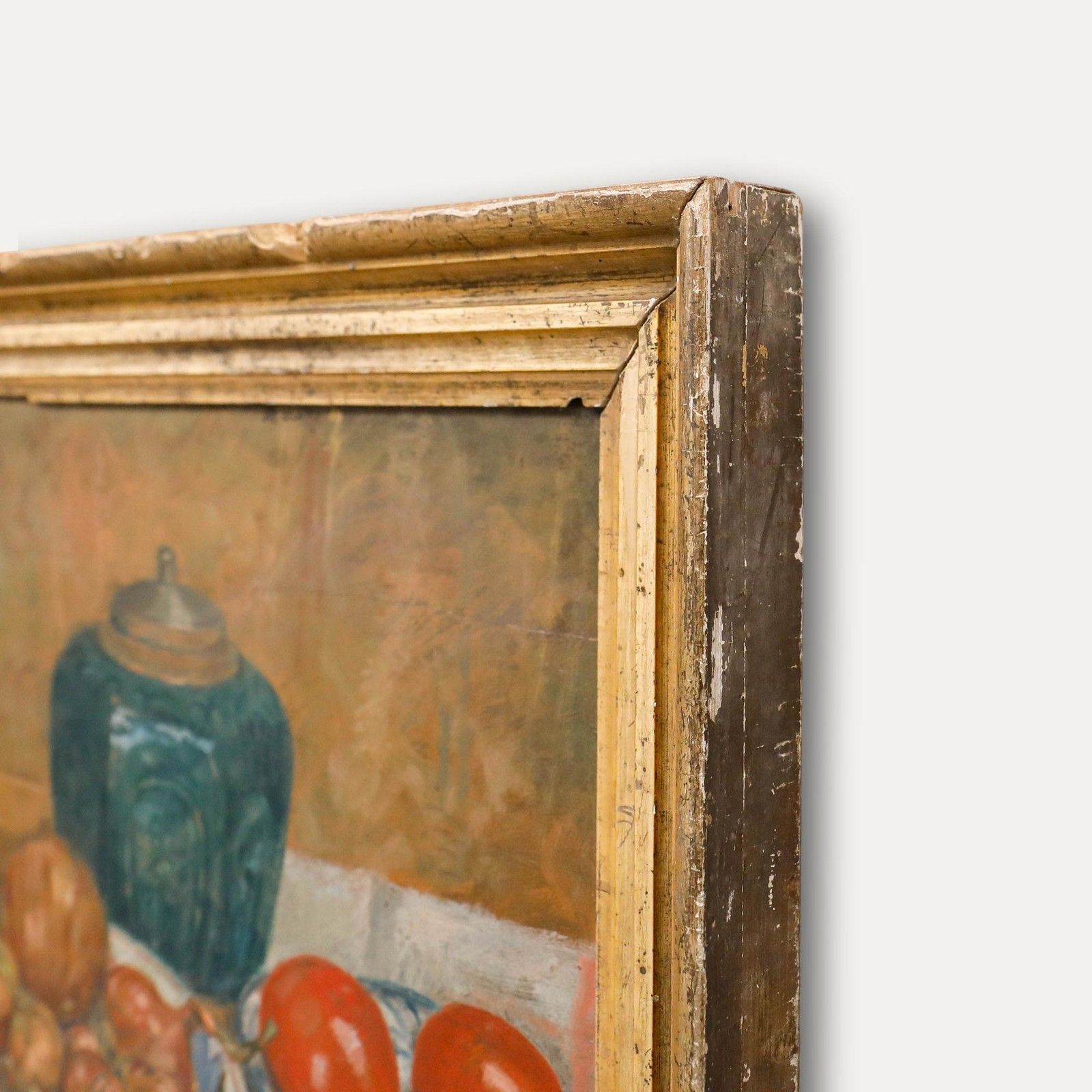 Von Wetter Early 20th Century Oil, Still Life With Ginger Jar photo vinterior