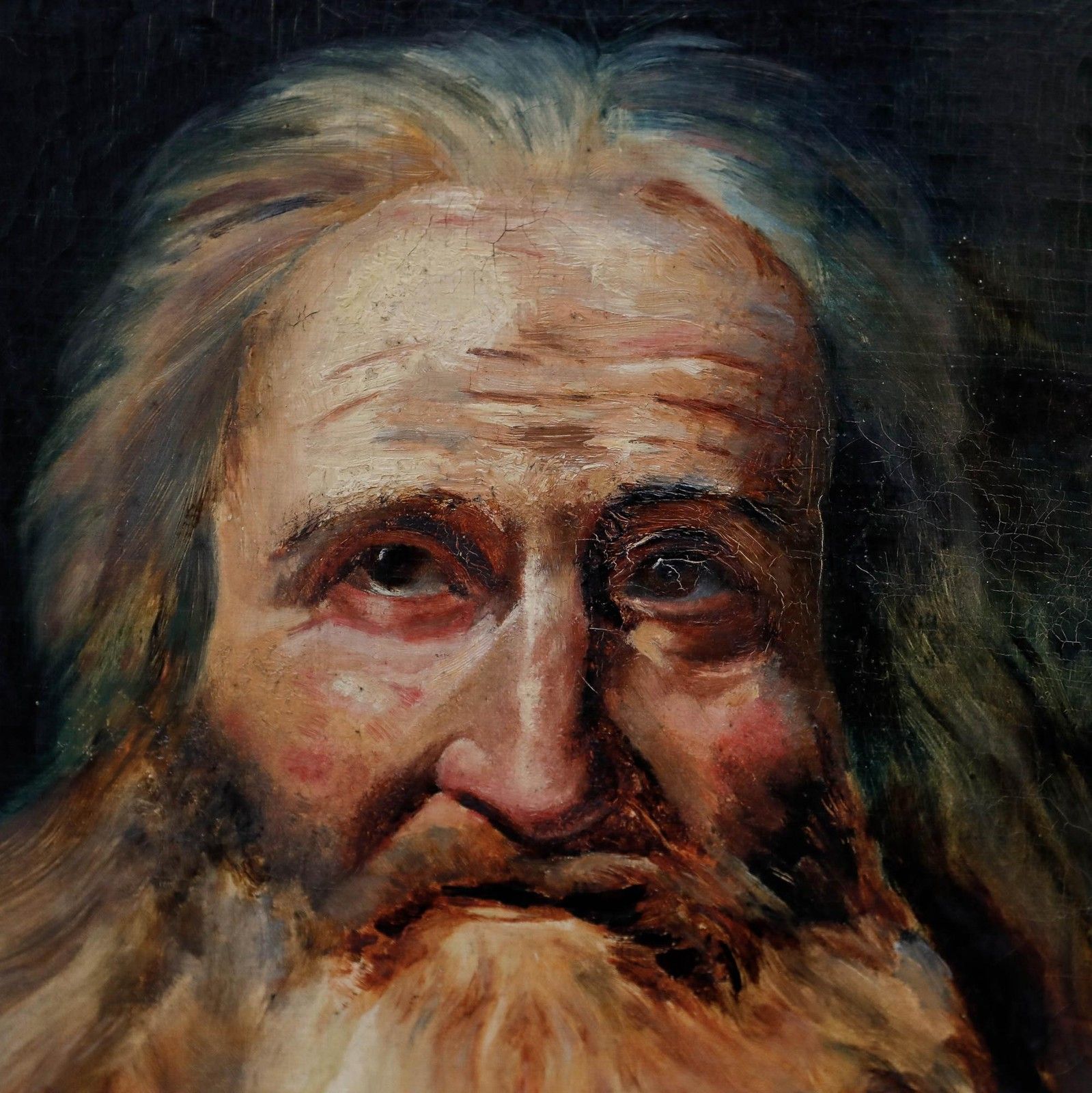Framed 1857 Oil Portrait Of A Bearded Gentleman photo Art