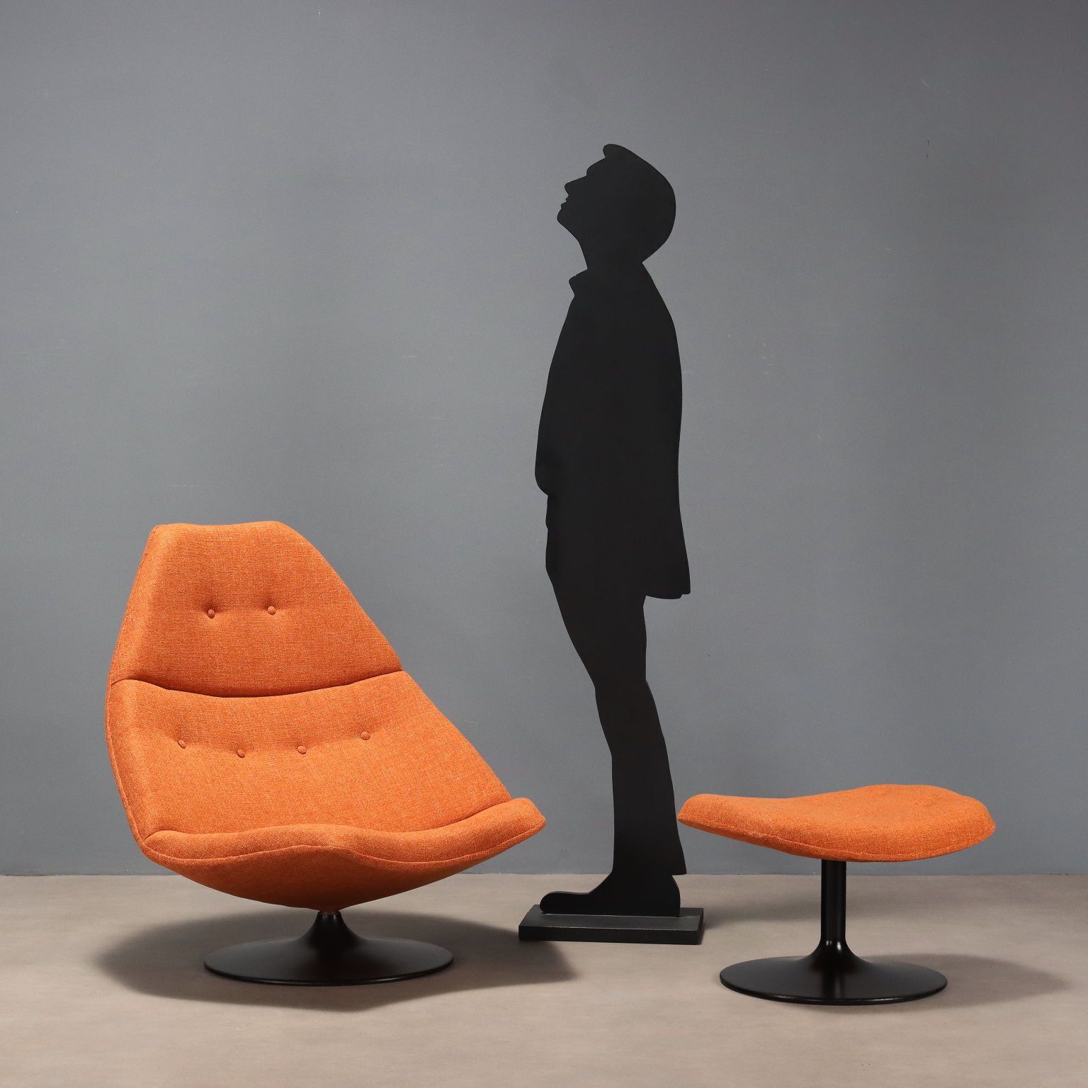 Artifort F588 Armchair Vintage Design G. Harcourt With Footrest 1960s photo for sale