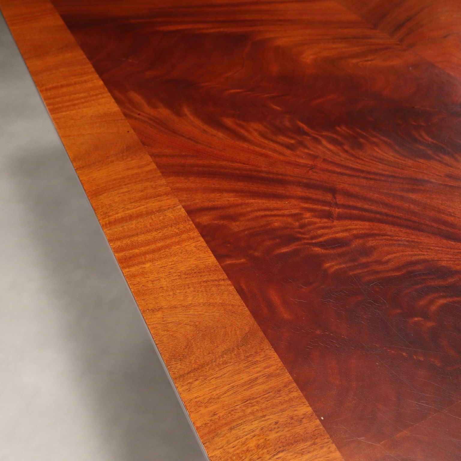 Vintage Table Design Burl Veneer Walnut Italy 1980s photo vinterior