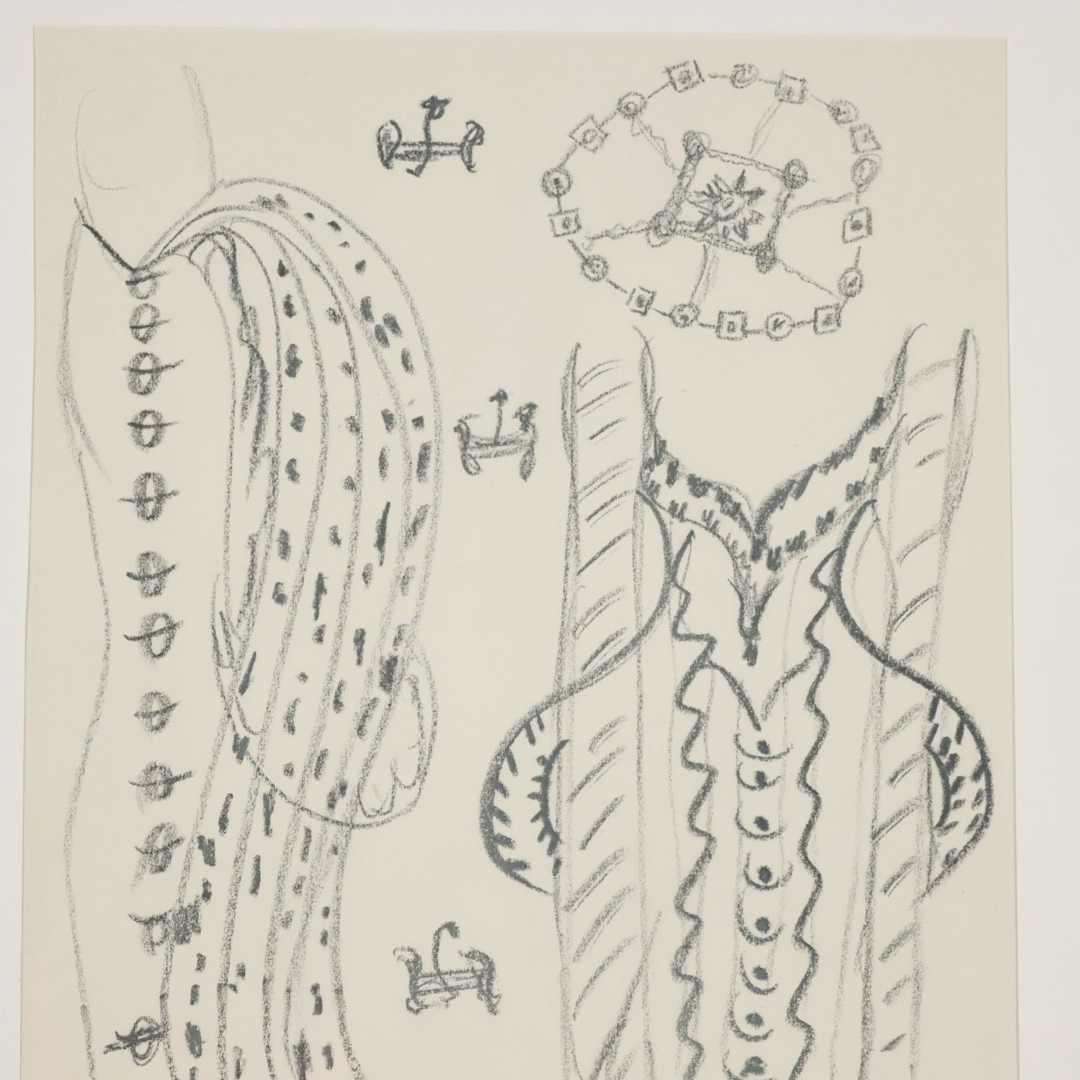 Dessin contemporain par Remo Brindisi, esquisse pour l'Aida 1974 photo Art