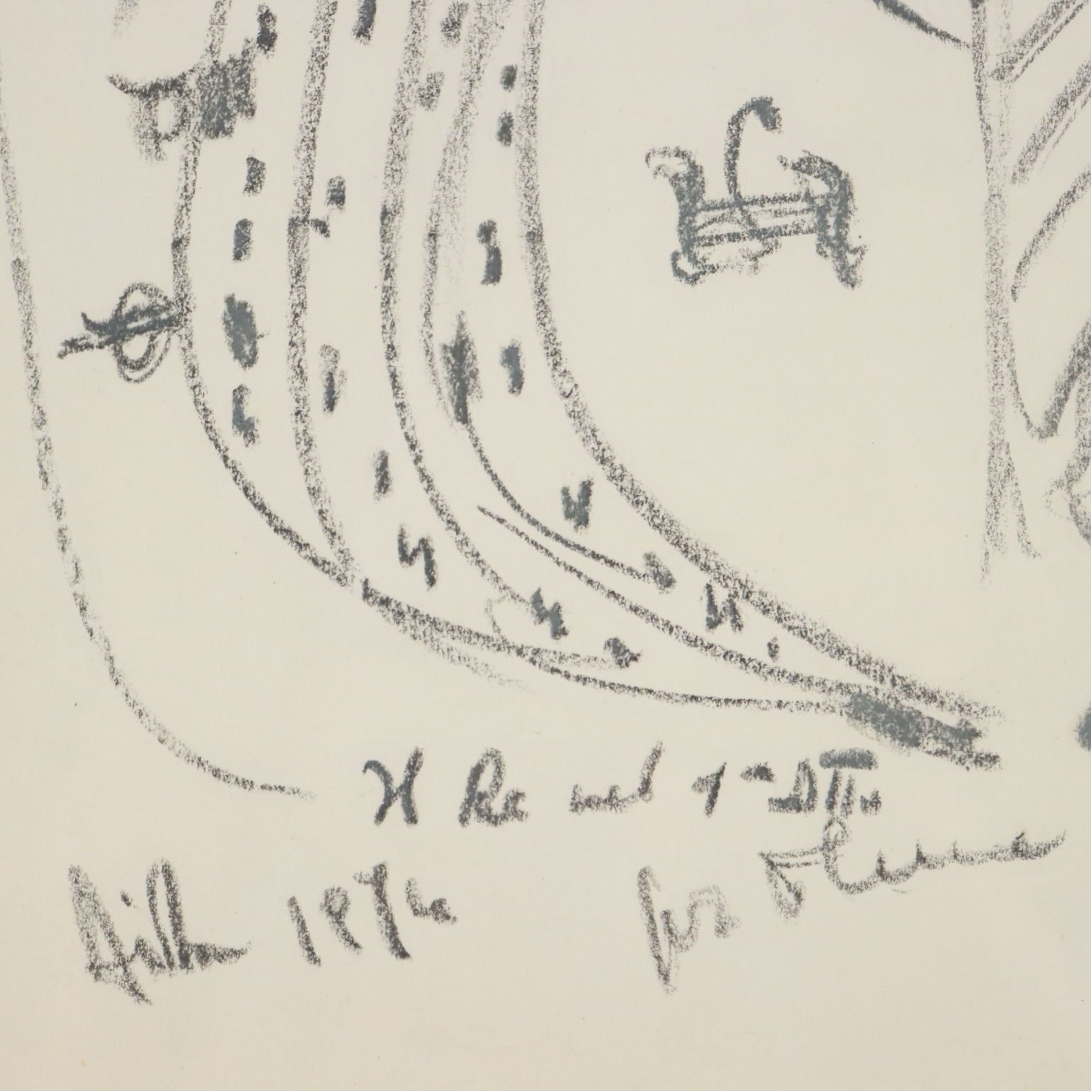 Dessin contemporain par Remo Brindisi, esquisse pour l'Aida 1974 photo buy