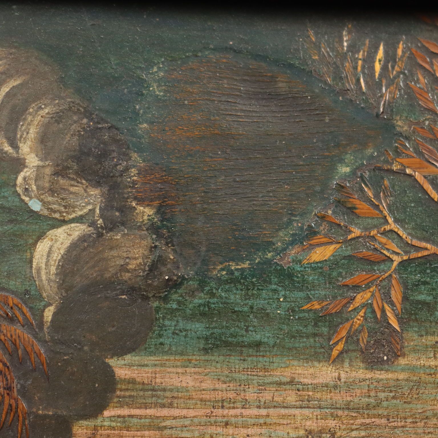 Marqueterie en bois d'époque, Caïn et Abel, Italie, XIXe siècle photo buy