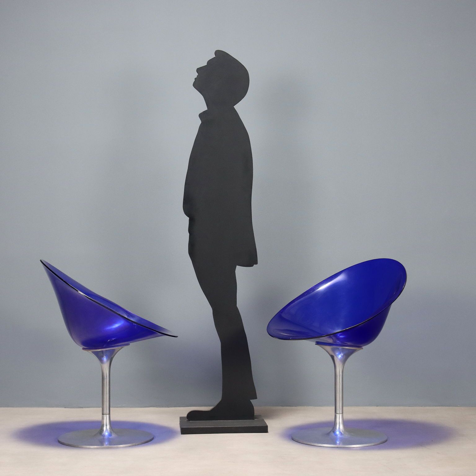 Kartell Ero|S| Chairs Design Philippe Starck Aluminium Italy 1990s photo for sale