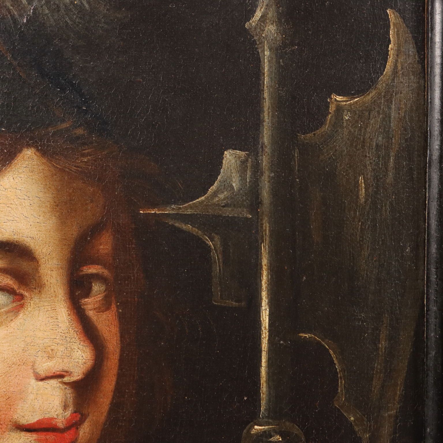Tableau d'époque « Leandra Queen Of The Amazons », huile sur toile, XVIIe siècle photo vinterior