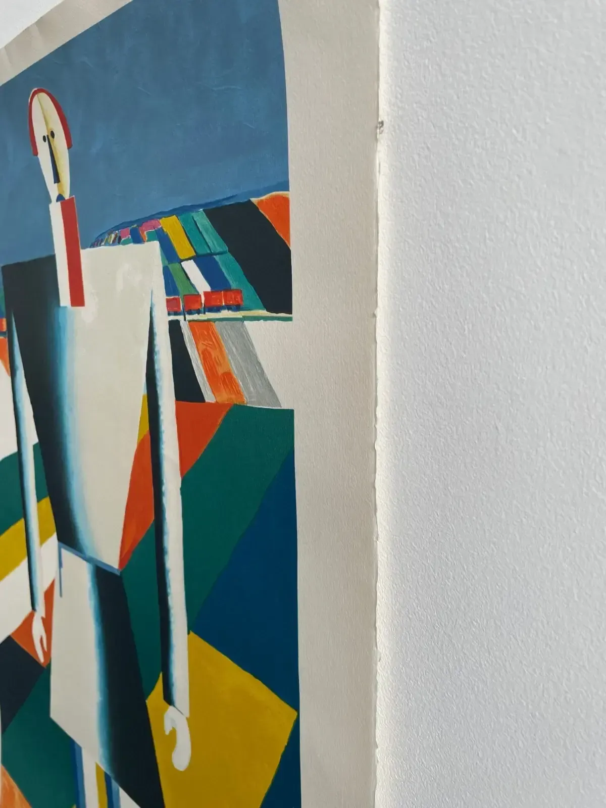Kazimir Malevich "Peasant In The Fields" Colour Lithography By Atelier Mourlot photo vinterior