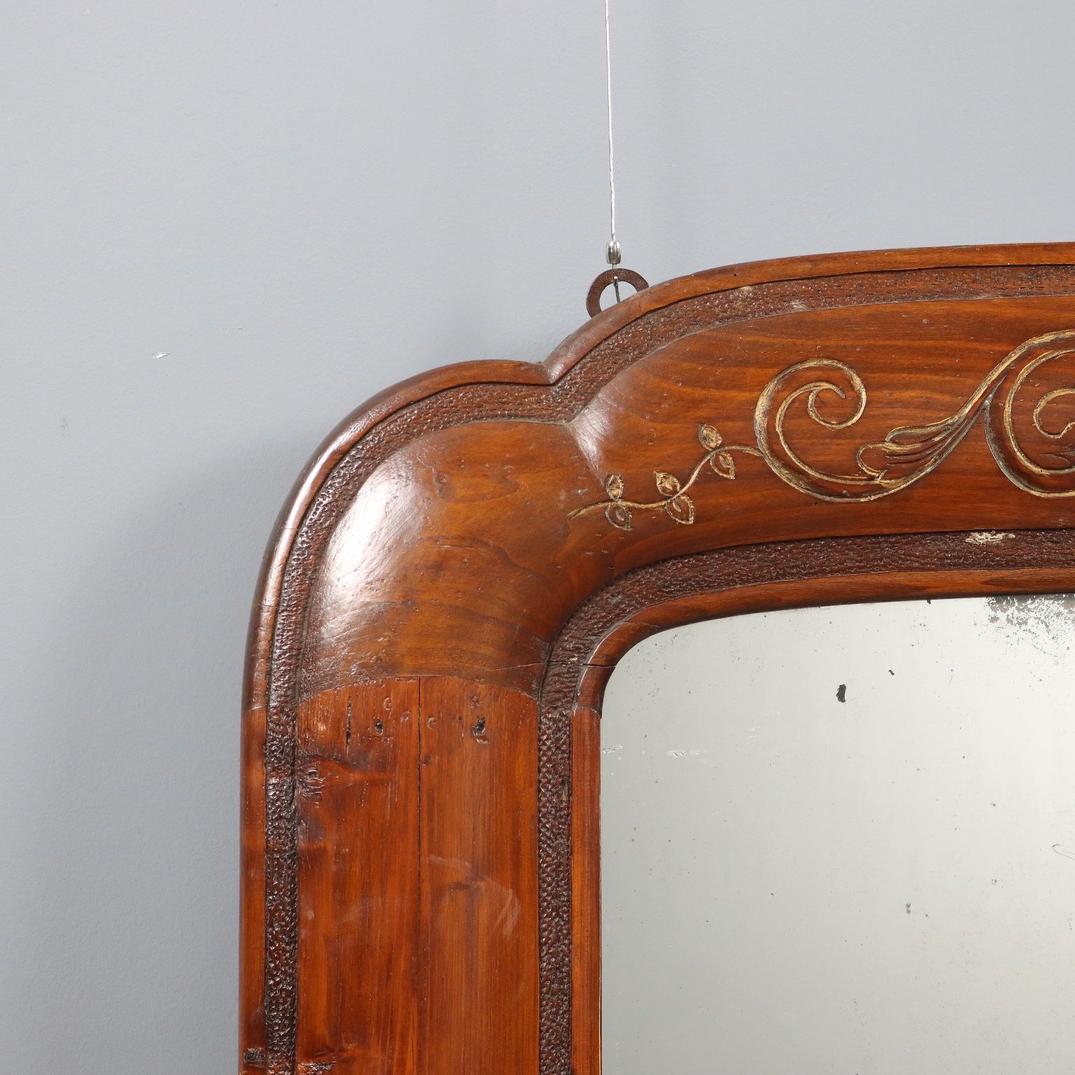 Miroir de table en peuplier et sapin photo for sale