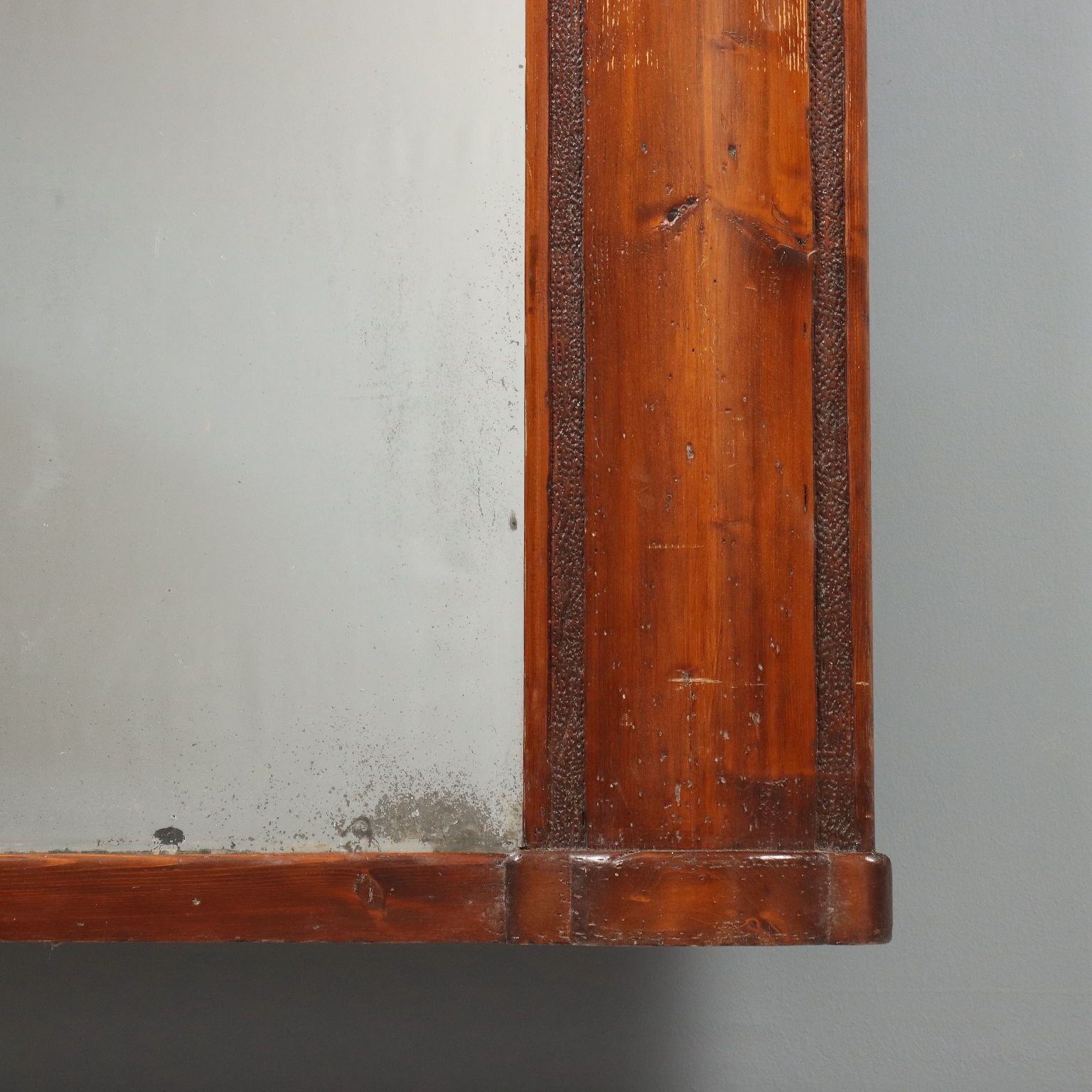 Miroir de table en peuplier et sapin photo vintage