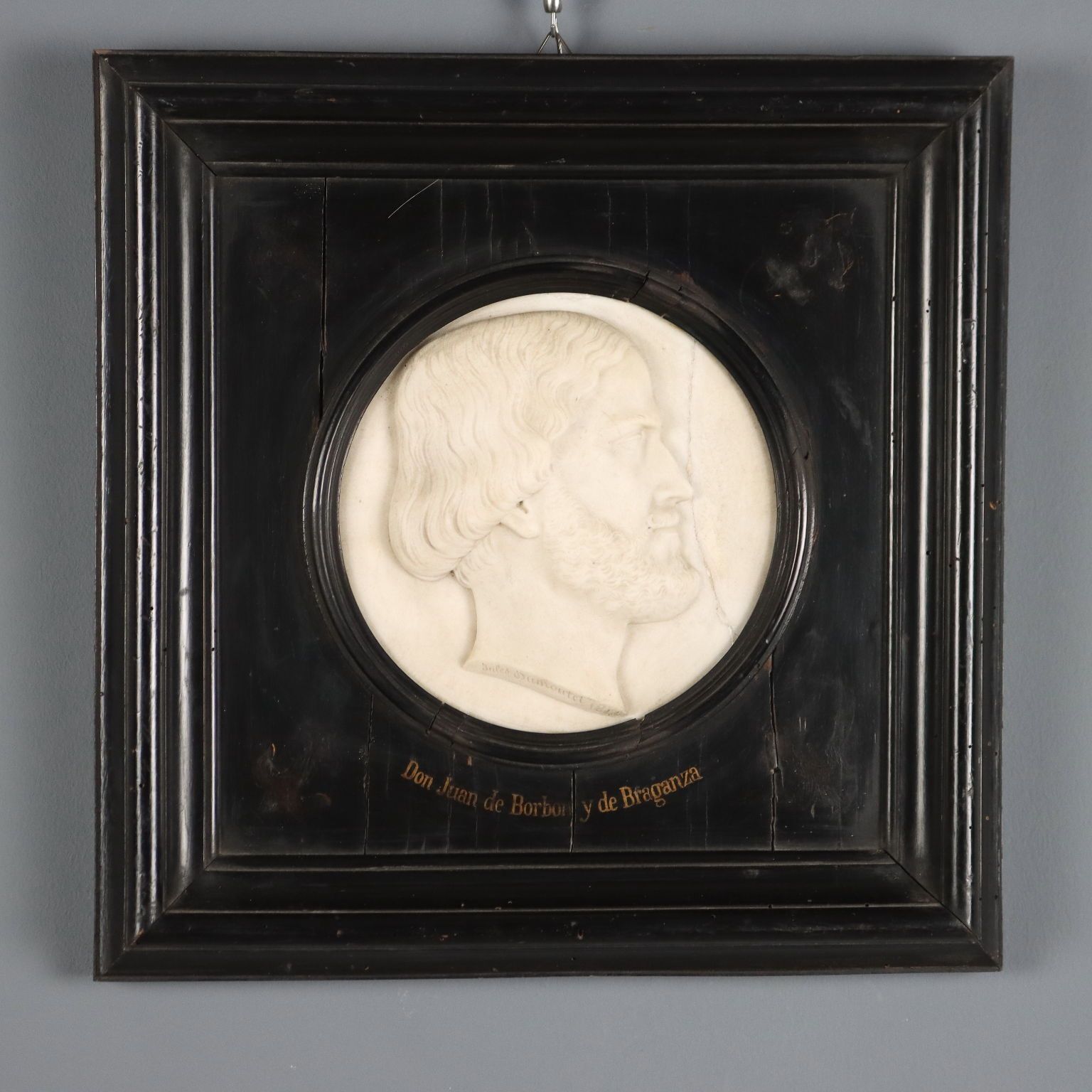 Antique Marble Portraot Signed Jules Dumoutet France 1840
