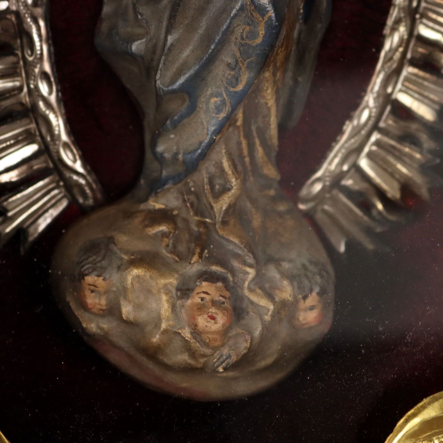 Figurine d'époque Vierge Marie en céramique, Italie, XIXe siècle photo 540.0