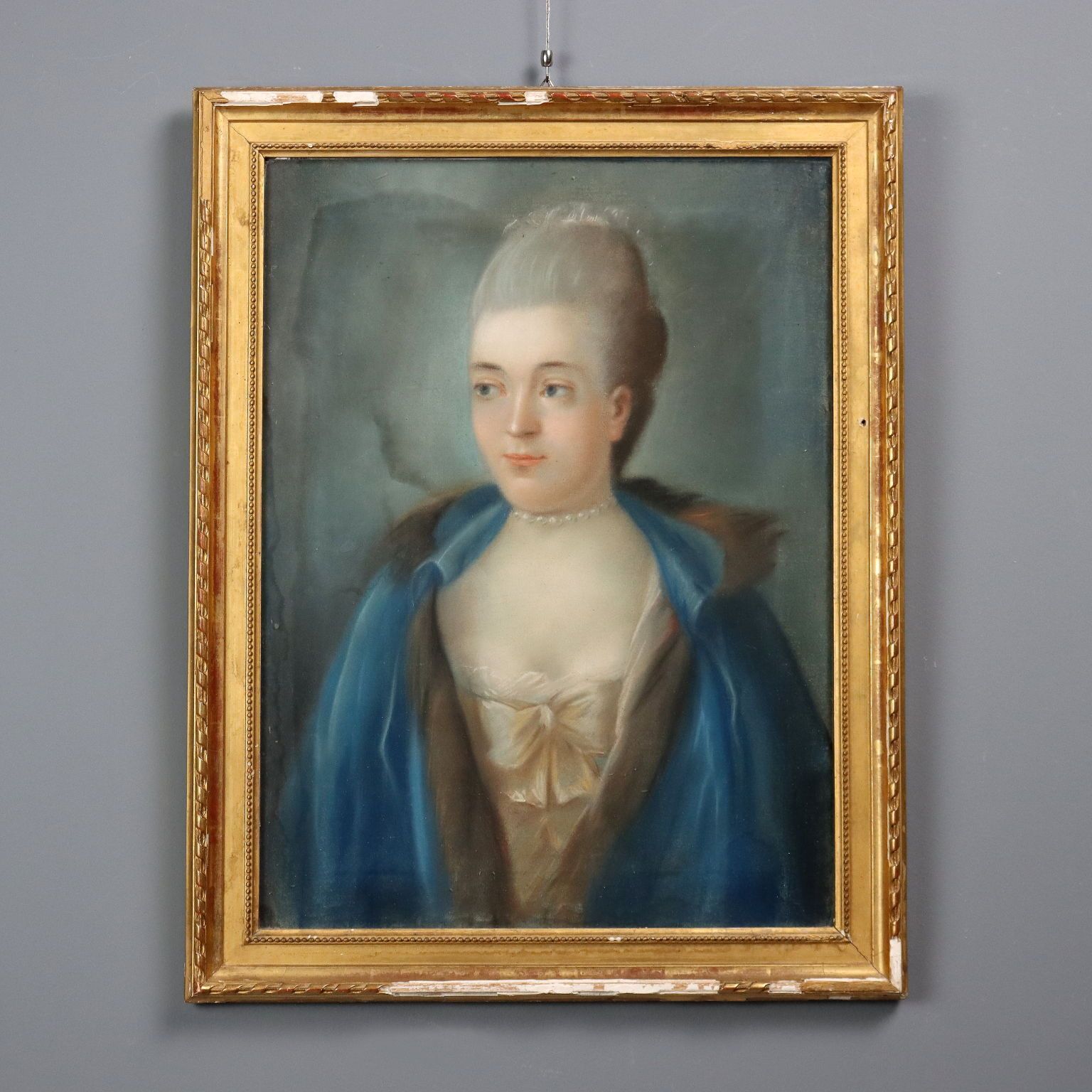 Antique Painting Portrait Of Marie Antoinette Of Habsburg Lorraine