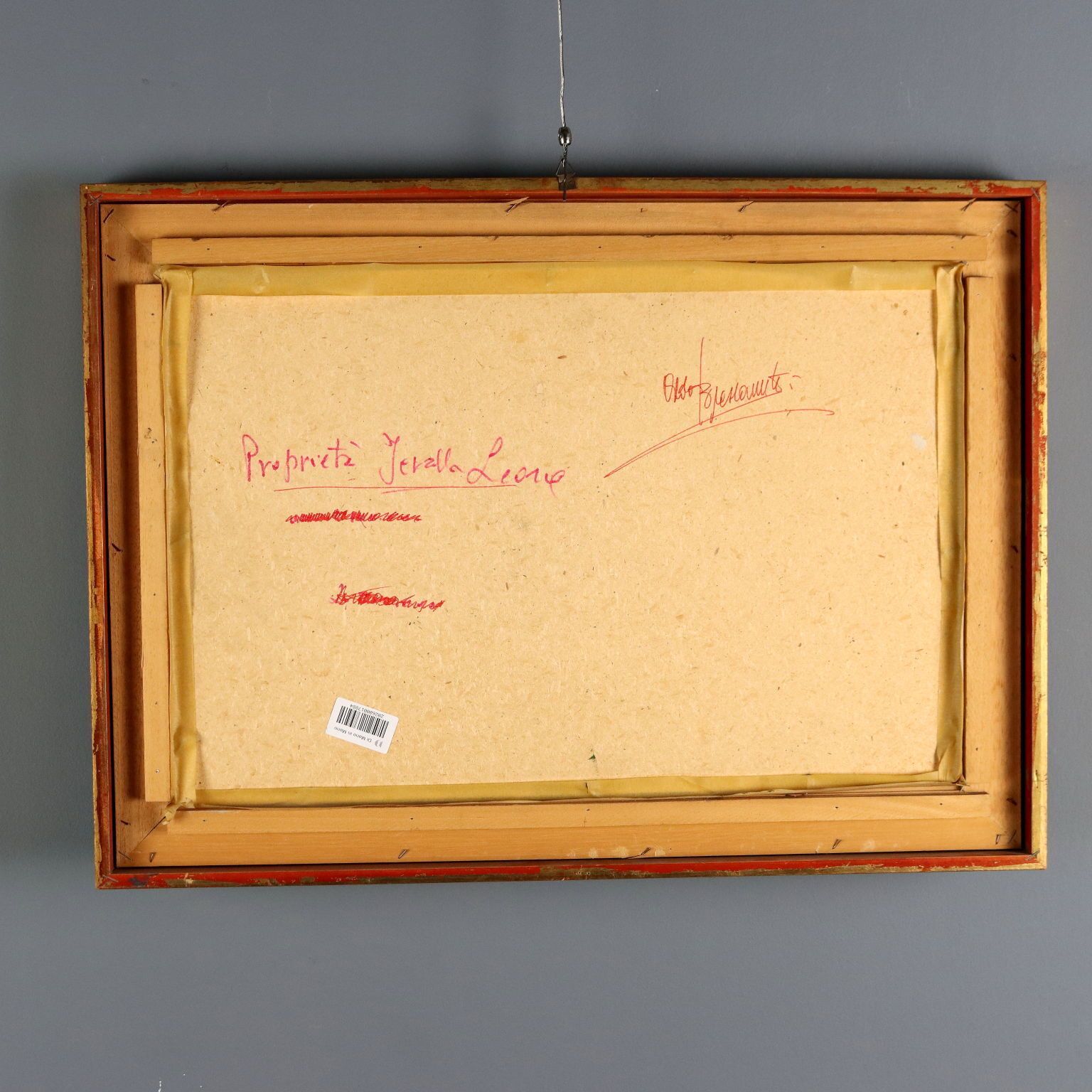 photo furniture Modern Painting Signed Aldo Bressanuti City View XX Century