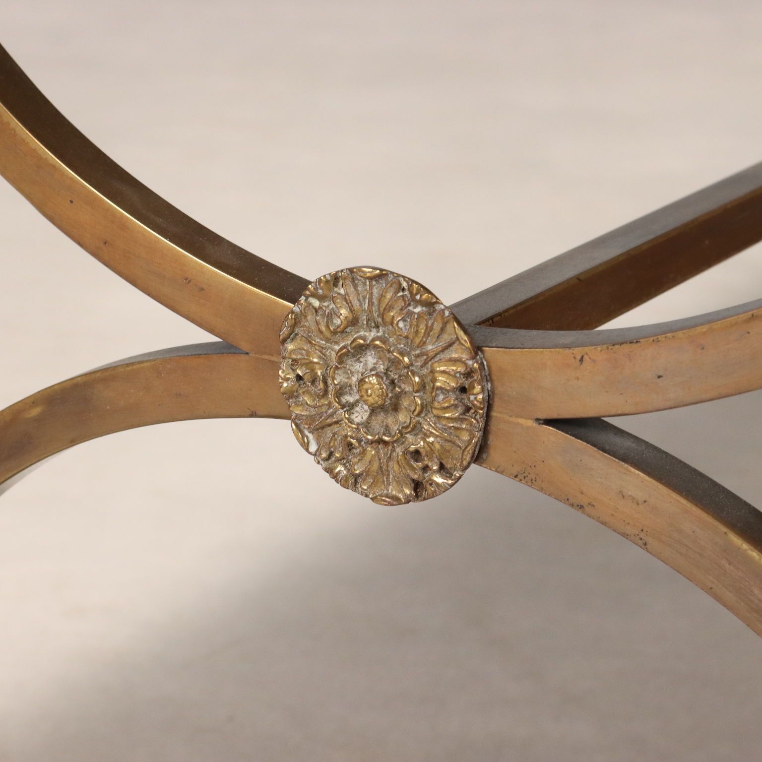 Antique Center Table Bronze Stone Top Italy XX Century photo vintage