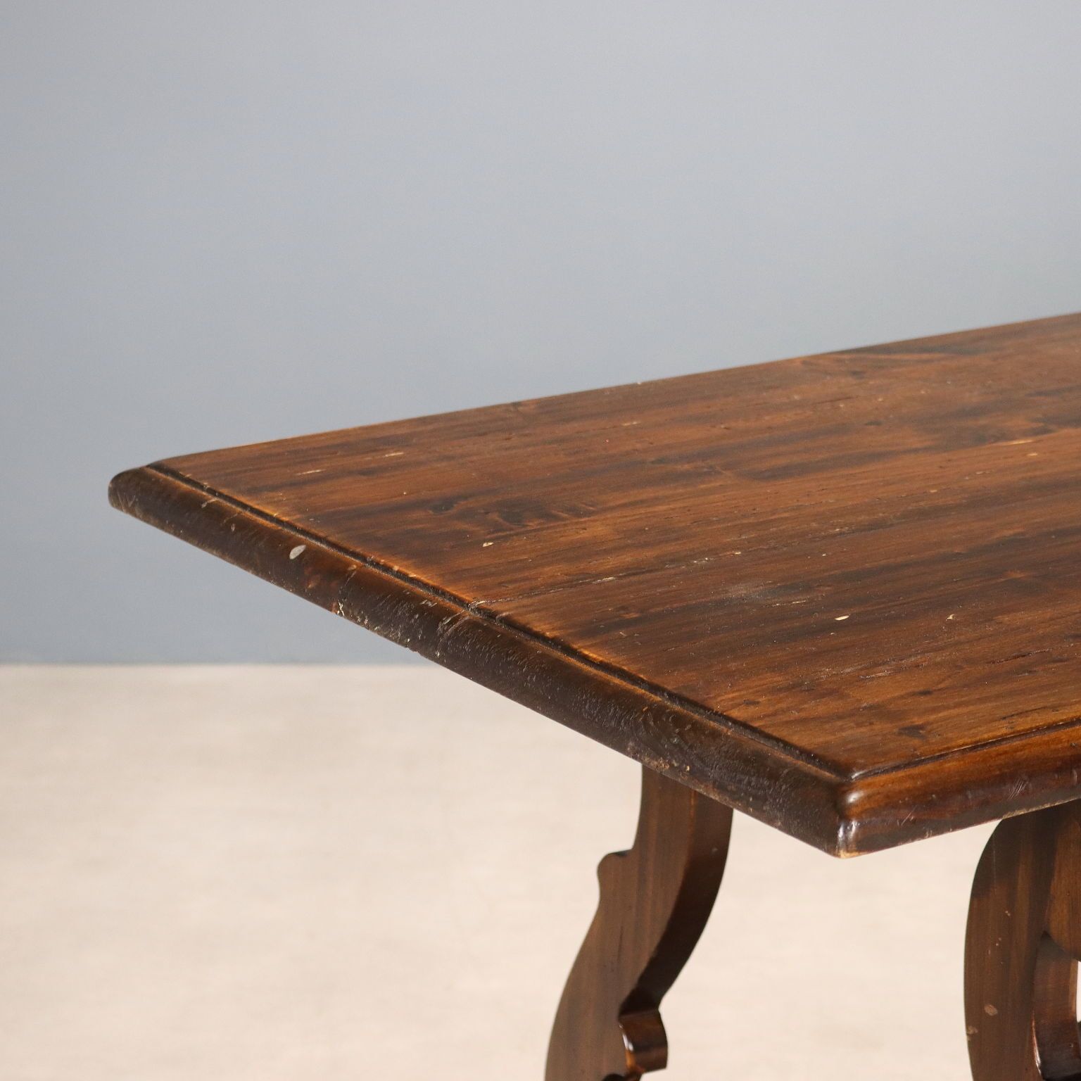 Antique Table Walnut Wrought Iron Italy XX Century photo Furniture